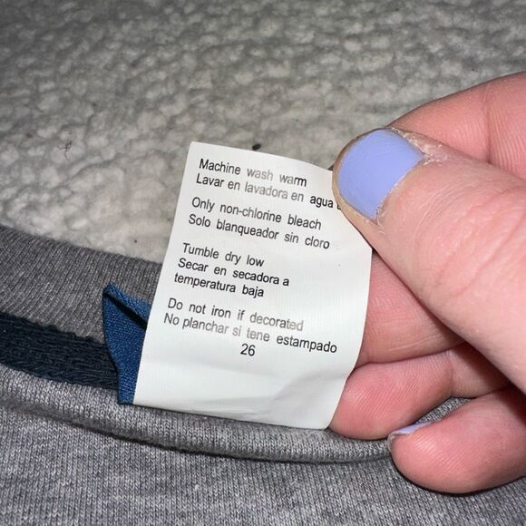 University of Pittsburgh (PITT) Embroidered Oversized Tee Gray Blue Unisex Large - Picture 6 of 10